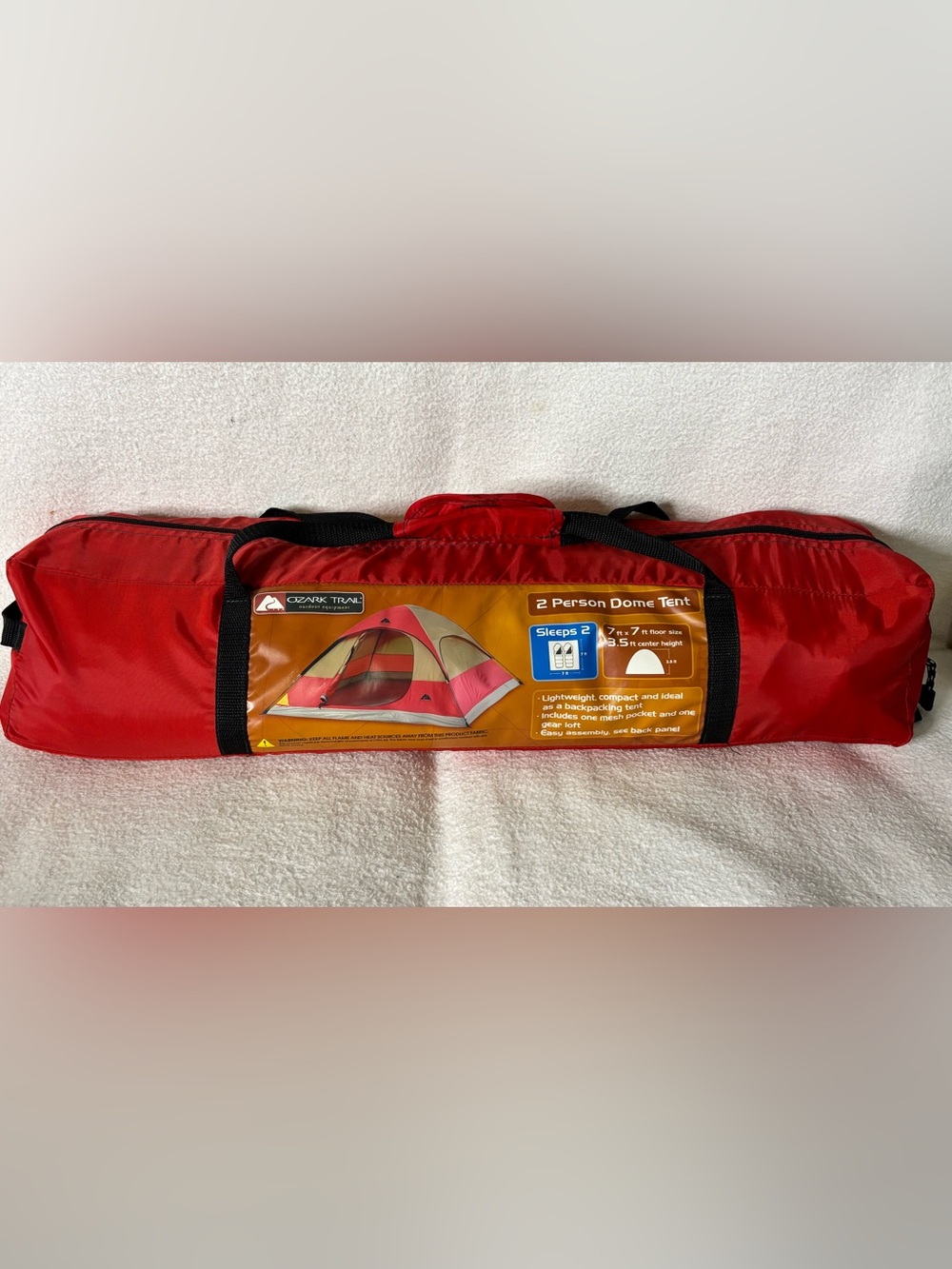 Ozark Trail Red and Tan 2-Person Dome Tent